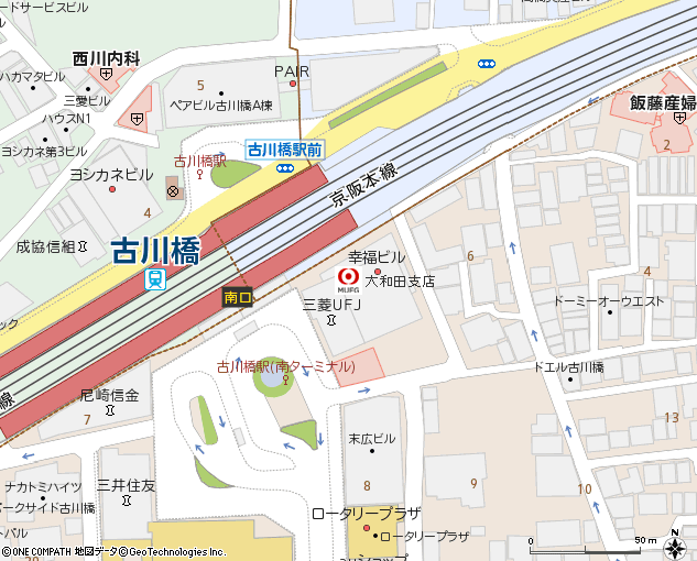 大和田支店付近の地図